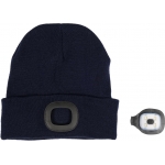 WINTER HAT WITH LED LAMP, DARK BLUE (74227)