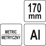 Угольник металлический 170 мм (YT-70782)