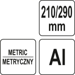 Угольник металлический 210 мм (YT-70783)