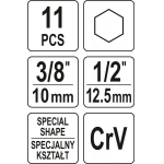 BRAKE CALIPER SOCKET AND BIT SET (YT-06808)