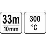 Высокотемп. полимидная лента 10мм х 33м (YT-82541)
