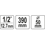Pakabos tikrinimo įrankis | 12.5 mm (1/2") (YT-17490)