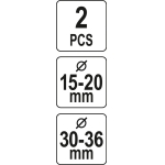 Vožtuvų pritrynėjų rinkinys | 16x21 / 28x24 mm | 2 vnt. (YT-06187)