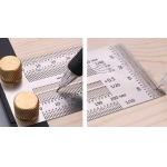 Marking/scratching ruler | stainless steel | T-shaped | 200 mm (SR200)
