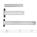 Marking/scratching ruler | stainless steel | angular | 180 mm (SR180)