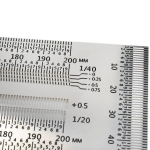 Marking/scratching ruler | stainless steel | T-shaped | 200 mm (SR200)