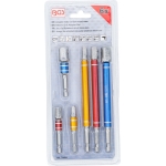Adapterių rinkinys | spalvoti | 6.3 mm (1/4") | 6.3 mm (1/4") / 10 mm (3/8") / 12,5 mm (1/2") | 75 - 150 mm | 6 vnt. (74424)