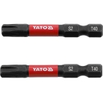 Antgaliai smūginiai | 6,3 mm (1/4") | S2 | T-Star (Torx) T40 | 2 vnt. (YT-78057)
