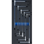 Tool Tray 1/3: Screwdriver Set with Sliding T-Handle | T-Star (for Torx) | T10 - T50 | 9 pcs. (6090)