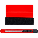 Plastic Squeegee | for Plastic Sheet | with Felt Edge | 2 pcs. (85215)