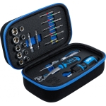 Galvučių su terkšle, atsuktuvo ir antgalių rinkinys | 6.3 mm (1/4") | 26 vnt. (2098)