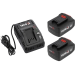 2 x 4.0 Ah baterijų ir greito 4.5A įkroviklio rinkinys | 18V (YT-828510)
