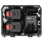 2 x 4.0 Ah baterijų ir greito 4.5A įkroviklio rinkinys | 18V (YT-828510)