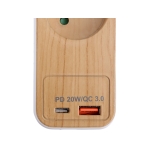 Maitinimo laidas/ilgintuvas su įžeminimu (medžio imitacija) | 5 lizdai + USB | 1,0 mm2 | 1.4 m (72344)