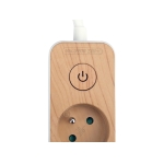 Maitinimo laidas/ilgintuvas su įžeminimu (medžio imitacija) | 5 lizdai + USB | 1,0 mm2 | 1.4 m (72344)