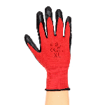 Рабочие перчатки с резиновым покрытием ладони и пальцев частично (KD616)