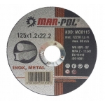 Pjovimo diskas metalui 125x1,2x22,23 mm (M08115)