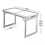 Складной стол (алюминий) квадратная трубa регулируемый по высоте (LC02)