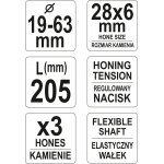 Cilindrų šveitiklis (Honas) 3-kojis | Ø 19 - 63 mm (YT-05810)