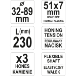 Cilindrų šveitiklis (Honas) 3-kojis | Ø 32 - 89 mm (YT-05811)