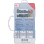 Įsiurbimo / išmetimo kolektoriaus smeigių ir veržlių asortimentas | 100 vnt. (74293)