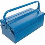Metal Tool Box | empty | 420 x 200 x 150 mm | 3 Compartments (33001)