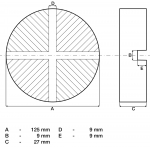 Резиновая прокладка | для напольного домкрата | 125 х 27 мм (72111)