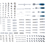 Įrankių dėklas XL: Galvučių rinkinys | 6.3 mm (1/4") / 10 mm (3/8") / 12,5 mm (1/2") | 216 vnt. (74434)
