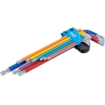 L tipo veržliarakčių rinkinys | daugiaspalviai | labai ilgi | T-Star (skirtas Torx) T10 - T50 | 9 vnt. (74459B)