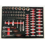 Įrankių spintelė ant ratukų | su įrankiais | 7 stalčiai / 1 durelės | 298 įrankiai (YSD-001)