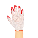 Рабочие перчатки с резиновым покрытием ладони и пальцев частично (KD602)