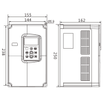 Dažnio keitiklis Wecon VB-4T5R5GB/7R5PB 3F>3F 5.5/7.5kW IP20