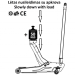 Trolley jack 2t with cross wrench (17,19,21,22mm) (T820050T)