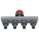 Čiaupo prijungimas keturgubas 1/2"-3/4"-1", kortele