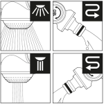 Kampinis dvigubas čiaupo jungtis 1/2"-3/4", kortelė, GARDEN DEDRA 80N008K