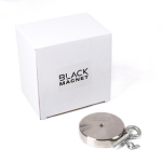 Neodimio paieškos magnetas vienpusis Black Magnet 300kg (be virvės) (DST300)