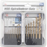 HSS Drills Set | titanium nitrated | 1.5 - 10 mm | 15 pcs. (50815)