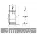 Hydraulic shop press with gauge 10t (TL05001)
