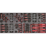 Roller cabinet with tool set trays (562pcs), 19 sets (TBR3007BXIR19)