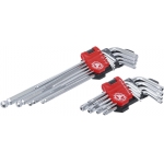 L-Type Wrench Set | long | T-Star (for Torx) T10 - T50 / Internal Hexagon 1.5 - 10 mm | 18 pcs. (822)
