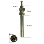 Anchor bolt M18x2.5 L=160mm (PLX002406)