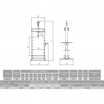 Pneumatic / hydraulic shop press with gauge 20t (TL05012)