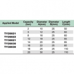 Presavimo adapterių rinkinys hidrauliniui presui (TY30021A)