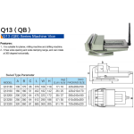 QB machine swivel vice - Jaw width 136mm, 18.0kg(LTB136)
