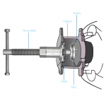 Disc brake piston wind-back tool (AT2041)