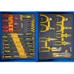Įrankių spintelė ant ratukų | su įrankiais | 7 stalčiai, 177 el. (V33105)
